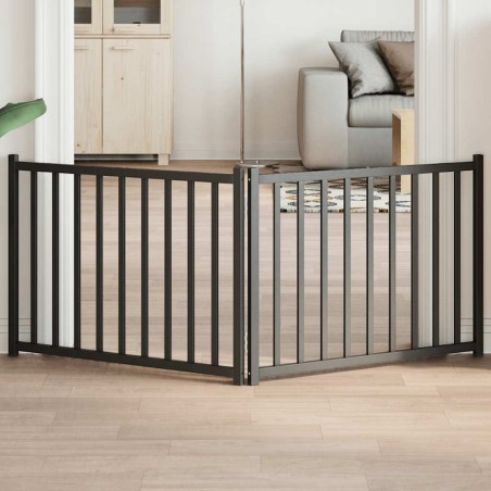 Barrière pour chien pliable 2 panneaux 160 cm bois sapin massif 561599561599