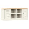 Banc à chaussures VIGO blanc 106x35x45 cm bois massif de pin 561601561601