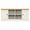 Banc à chaussures VIGO blanc 106x35x45 cm bois massif de pin 561601561601