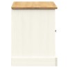 Banc à chaussures VIGO blanc 106x35x45 cm bois massif de pin 561601561601