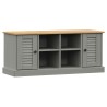 Banc à chaussures VIGO gris 106x35x45 cm bois massif de pin 561602561602