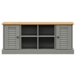 Banc à chaussures VIGO gris 106x35x45 cm bois massif de pin 561602561602