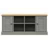 Banc à chaussures VIGO gris 106x35x45 cm bois massif de pin 561602561602