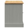 Banc à chaussures VIGO gris 106x35x45 cm bois massif de pin 561602561602