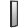 Armoire à bijoux avec miroir murale noir 30x8,5x106 cm 561603561603