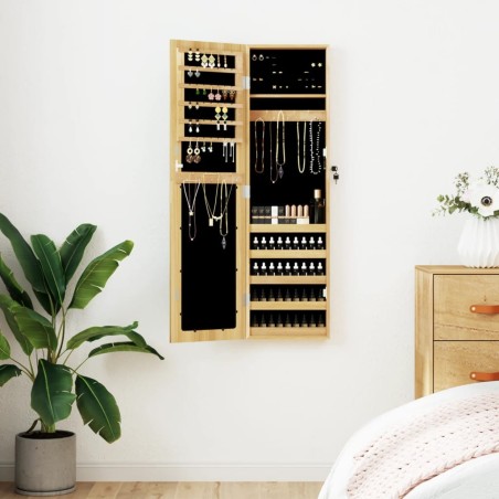 Armoire à bijoux avec miroir murale 30x8,5x106 cm 561604561604