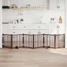 Barrière pour chiens avec porte 6 panneaux bois de sapin massif 561606561606