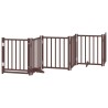 Barrière pour chiens avec porte 6 panneaux bois de sapin massif 561606561606