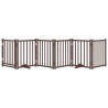Barrière pour chiens avec porte 6 panneaux bois de sapin massif 561606561606