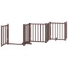 Barrière pour chiens avec porte 6 panneaux bois de sapin massif 561606561606