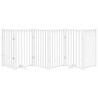 Barrière pour chiens avec porte 6 panneaux bois de sapin massif 561607561607