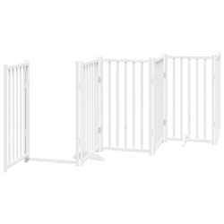 Barrière pour chiens avec porte 6 panneaux bois de sapin massif 561607561607