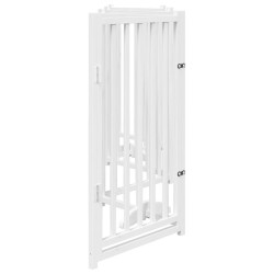 Barrière pour chiens avec porte 6 panneaux bois de sapin massif 561607561607