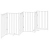 Barrière pour chiens avec porte 6 panneaux bois de sapin massif 561607561607