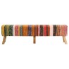Banc multicolore 160 cm tissu chindi et bois de manguier massif 561614561614