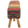 Banc multicolore 160 cm tissu chindi et bois de manguier massif 561614561614