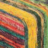 Banc multicolore 160 cm tissu chindi et bois de manguier massif 561614561614
