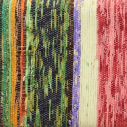 Banc multicolore 160 cm tissu chindi et bois de manguier massif 561614561614