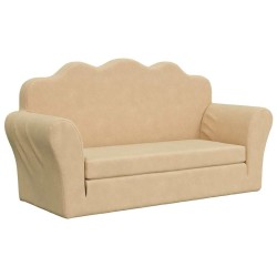 Canapé-lit pour enfants 2 places crème peluche douce 561619561619