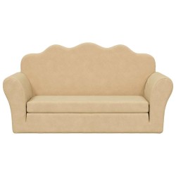 Canapé-lit pour enfants 2 places crème peluche douce 561619561619