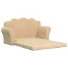 Canapé-lit pour enfants 2 places crème peluche douce 561619561619