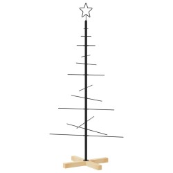 Arbre de Noël en métal avec base en bois noir 120 cm 561624561624