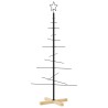 Arbre de Noël en métal avec base en bois noir 120 cm 561624561624