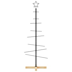 Arbre de Noël en métal avec base en bois noir 120 cm 561624561624