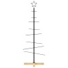 Arbre de Noël en métal avec base en bois noir 120 cm 561624561624