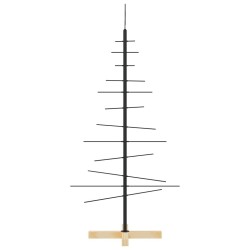 Arbre de Noël en métal avec base en bois noir 120 cm 561624561624