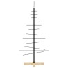 Arbre de Noël en métal avec base en bois noir 120 cm 561624561624