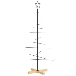 Arbre de Noël en métal avec base en bois noir 120 cm 561624561624