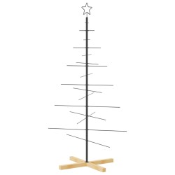 Arbre de Noël en métal avec base en bois noir 150 cm 561625561625