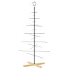 Arbre de Noël en métal avec base en bois noir 150 cm 561625561625