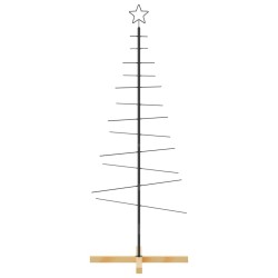 Arbre de Noël en métal avec base en bois noir 150 cm 561625561625