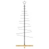 Arbre de Noël en métal avec base en bois noir 150 cm 561625561625