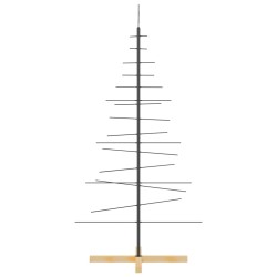 Arbre de Noël en métal avec base en bois noir 150 cm 561625561625