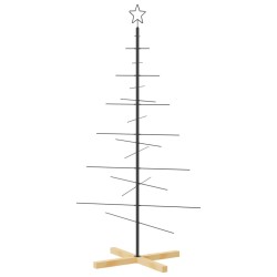 Arbre de Noël en métal avec base en bois noir 150 cm 561625561625