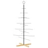 Arbre de Noël en métal avec base en bois noir 150 cm 561625561625