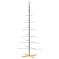 Arbre de Noël en métal avec base en bois noir 180 cm 561626561626