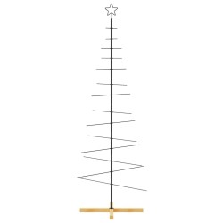 Arbre de Noël en métal avec base en bois noir 180 cm 561626561626