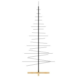 Arbre de Noël en métal avec base en bois noir 180 cm 561626561626
