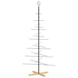 Arbre de Noël en métal avec base en bois noir 180 cm 561626561626