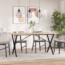 Pieds de table à manger cadre en X 120x60x73 cm acier 561643561643