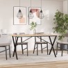 Pieds de table à manger cadre en X 120x60x73 cm acier 561643561643