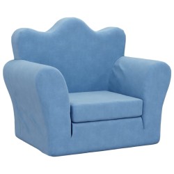Canapé-lit pour enfants bleu peluche douce 561644561644