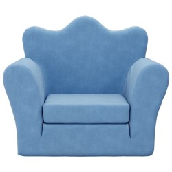 Canapé-lit pour enfants bleu peluche douce 561644561644