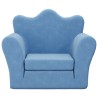 Canapé-lit pour enfants bleu peluche douce 561644561644