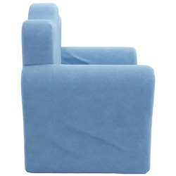 Canapé-lit pour enfants bleu peluche douce 561644561644