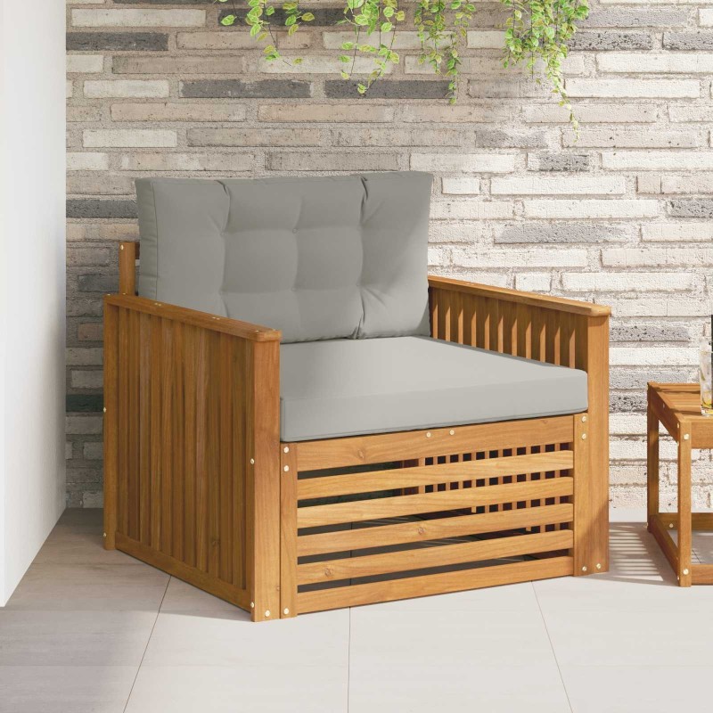Canapé d’extérieur Bois d'acacia massif et polyester 561646561646